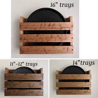 Restaurant Serving Trays Holder, Wall Mounted Tray Storage For Restaurants, Wood Wall Bars, Serving Rack, Beer Wood Rack