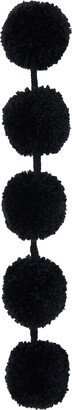 Black Pom Pom Scarf