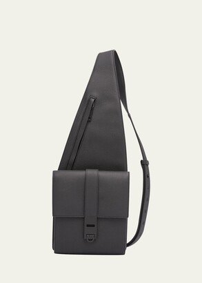 Men's Gancio Leather Crossbody Bag-AA