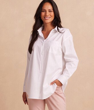 The Perfect Boyfriend Shirt - White Sand