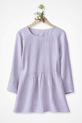 Women's Linen Impressions Pullover Tunic - Lilac Breeze - XS