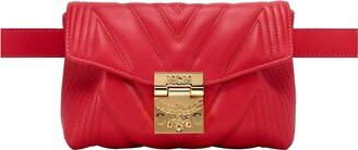 Women's Patricia Red Quilted Leather Crossbody Belt Bag MWZ9APA83RU001