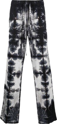 Tie-Dye Straight-Leg Trousers-AA