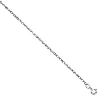 1.2mm Rope Chain Necklace in 14K White Gold - 18