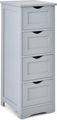 Floor Storage Cabinet Bathroom Organizer Free Standing Drawers-AA