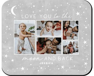 Mouse Pads: Love You Frame Mouse Pad, Rectangle Ornament, Gray