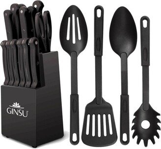 Kiso Dishwasher Safe 18pc Knife Block Set Black