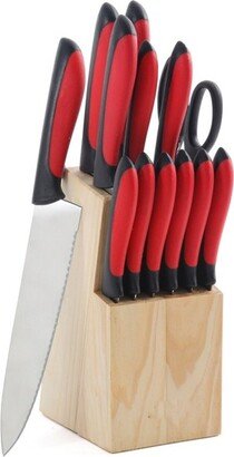 MegaChef 14 Piece Cutlery Set in Red