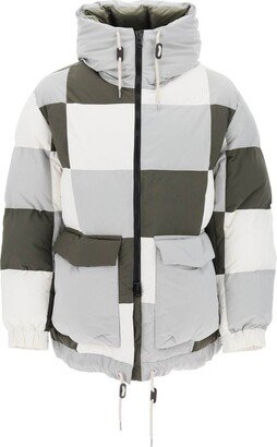 Panelled Drawstring Puffer Jacket