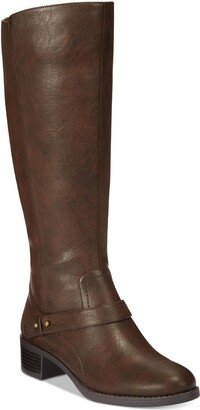 Jewel Plus Womens Wide Calf Slip-On Knee-High Boots