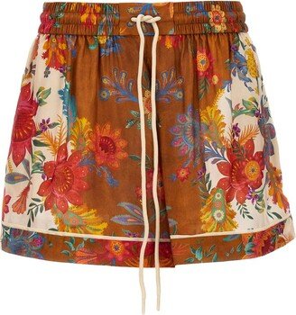 Ginger Floral Printed Drawstring Shorts