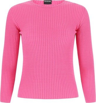 Crewneck Long-Sleeved Knitted Sweater