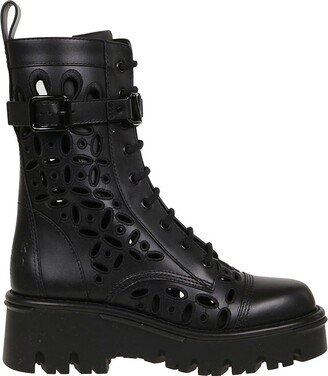 Cut-Out Detailed Combat Boots