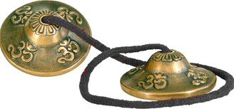 Tibetan Tingshas 2 Inch Om High Vibrational Tingsha Bells, Cymbals Meditation Gift, Spiritual Growth Gift