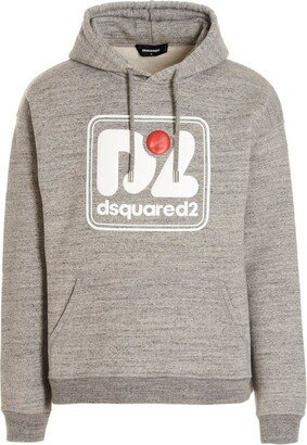 Logo Printed Drawstring Hoodie-CP