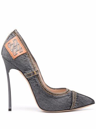 Flora Denim stiletto pumps-AA