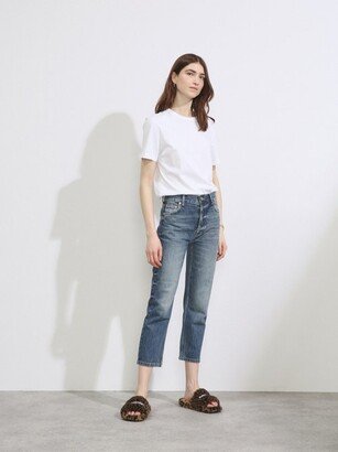 Crop Organic-cotton Straight Leg Jeans-AC