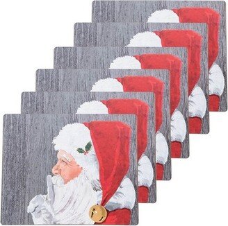 Santa Hardboard Placemat, Set of 6