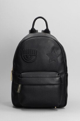 Backpack In Black Faux Leather
