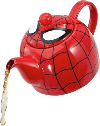 Marvel Ceramic Teapot with Web Mask Detail Lid