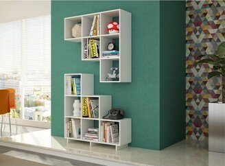 Sophisticated Cascavel Stair Cubby with 6 Cube Shelves