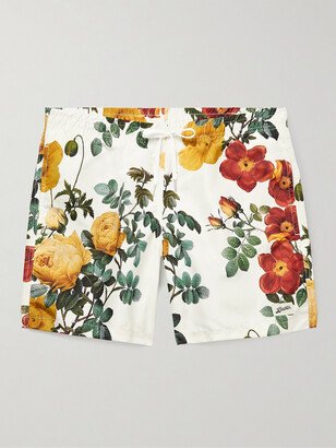 Bouquet Straight-Leg Mid-Length Floral-Print Recycled Swim Shorts