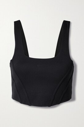 et Sustain Flocked Recycled Dri-fit Sports Bra - Black