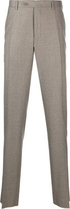 Slim-Cut Wool Chino Trousers