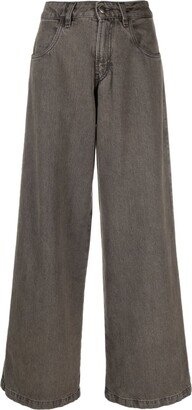 Mark cotton wide-leg jeans