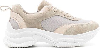 Bell panelled low-top sneakers