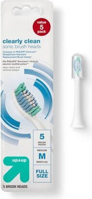 Clearly Clean Sonic Replacement Brush Heads - 5ct - up & up™