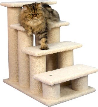 4 Step Stairs Real Wood Ramp For Dogs & Cats