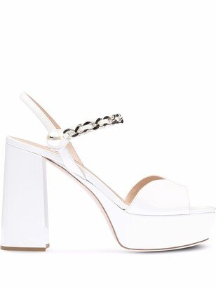 Patent Leather Platform Sandals-AD