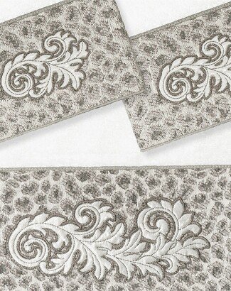April 3-Piece Embellished Towel - White