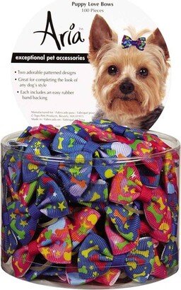 Puppy Love Dog Bows Canister 100 pieces