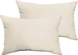 Humble and Haute Sloane Ivory 13 x 20-inch Indoor/ Outdoor Knife Edge Pillow Set