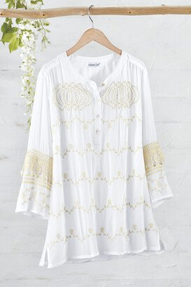 Women's Serendipity Tunic Top - White - PS - Petite Size