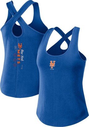 Women's Wear by Erin Andrews Royal New York Mets Cross Back Tank Top