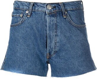 Bitty high-waist denim shorts