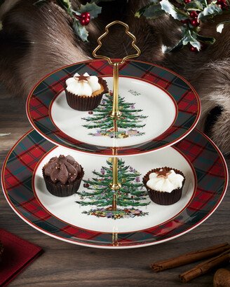 Christmas Tree Tartan Tiered Server