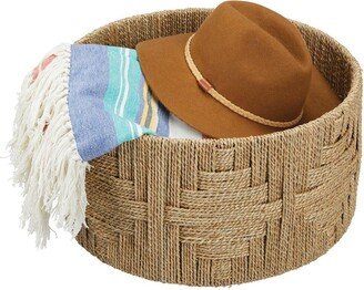 mDesign Large Woven Seagrass Braided Home Storage Basket Bin