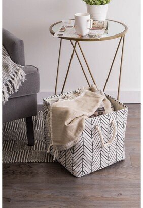 Herringbone Print Small Storage Bin