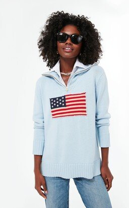 Slate Blue Americana Quarter Zip