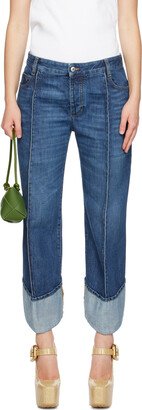 Blue Pinched Seam Jeans