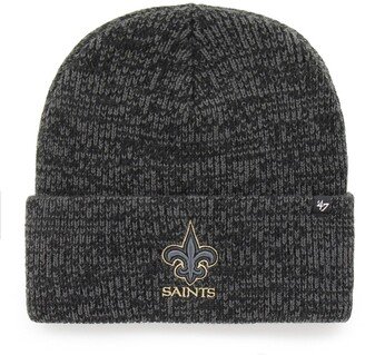 Men's Heathered Charcoal New Orleans Saints Brain Freeze Tonal Cuffed Knit Hat