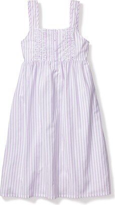 French Ticking Stripe Cotton Nightgown