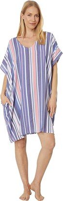 Short Sleeve Caftan (Multi Stripe) Women's Pajama