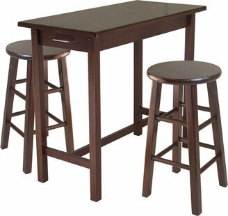 Sally 3-Piece Breakfast Table Set with 2 Square Leg Stools