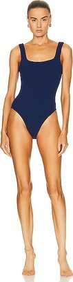 Square Neck Swimsuit in Blue