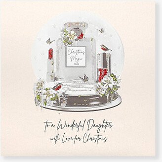 Selfridges Edit To A Wonderful Daughter With Love For Christmas Crystal-embellished Christmas Card 16.5cm x 16.5cm